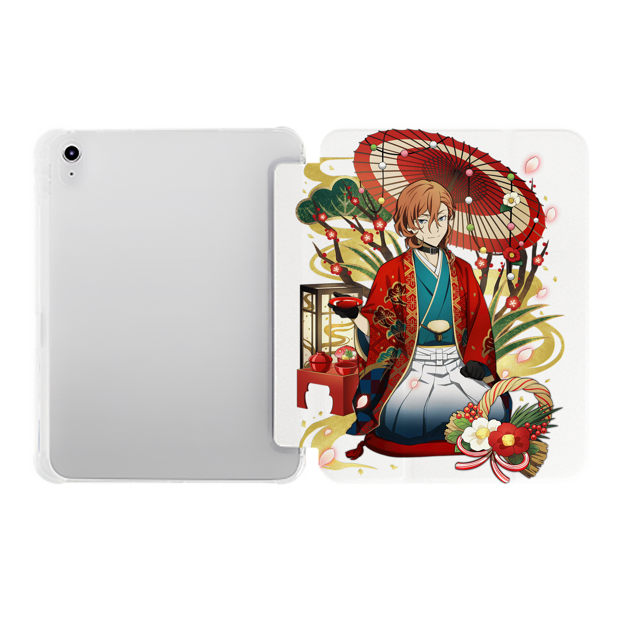（画像用） 文豪ストレイドッグス Bungo Stray Dogs IPad ケース ペン収納付き 三つ折りスタンド PUレザー×シリコン 対応機種9.5/10.5/10.9インチ